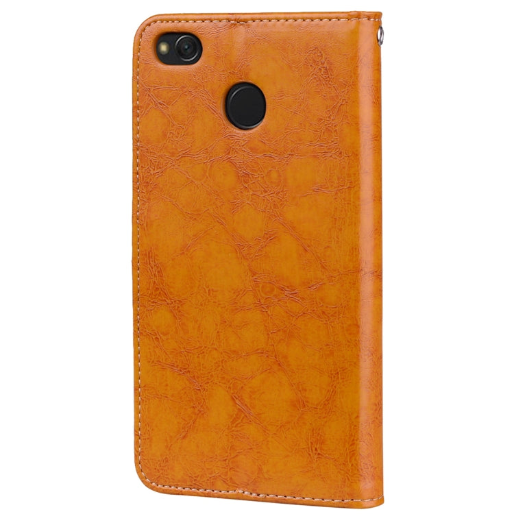 For Xiaomi Redmi 4X Business Style Oil Wax Texture Horizontal Flip Leather Case with Holder & Card Slots & Wallet