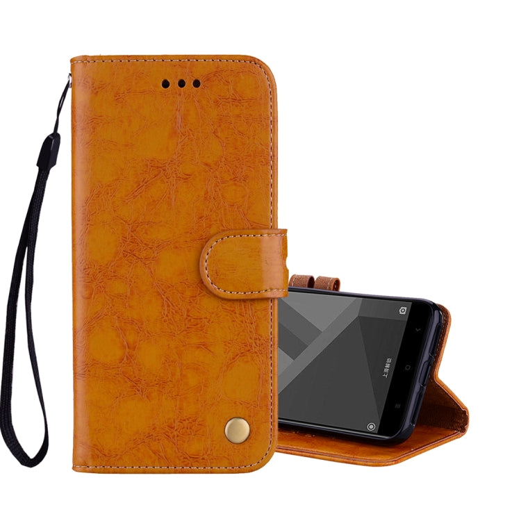For Xiaomi Redmi 4X Business Style Oil Wax Texture Horizontal Flip Leather Case with Holder & Card Slots & Wallet