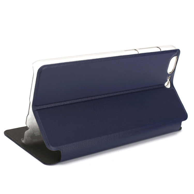 OCUBE for LEAGOO T5 (MPH2417) Spring Texture Horizontal Flip Leather Case with Holder (Dark Blue)