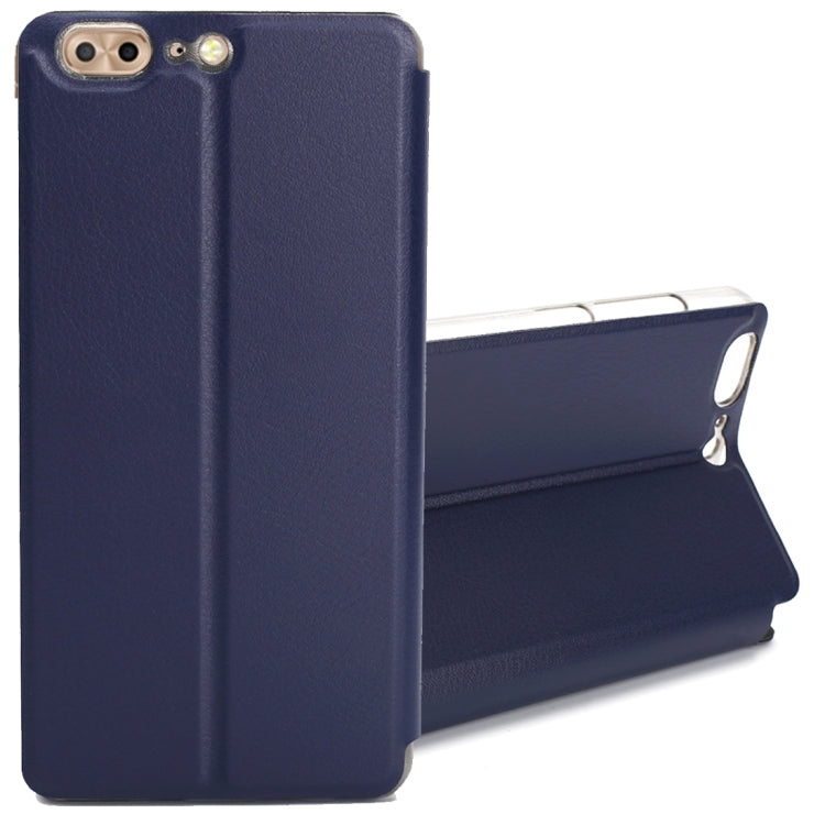 OCUBE for LEAGOO T5 (MPH2417) Spring Texture Horizontal Flip Leather Case with Holder (Dark Blue)