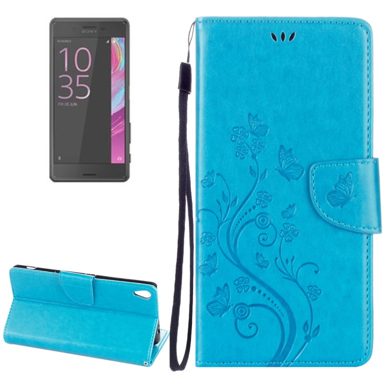 For Sony Xperia XA Ultra Flowers Embossing Horizontal Flip Leather Case with Holder & Card Slots & Wallet & Lanyard
