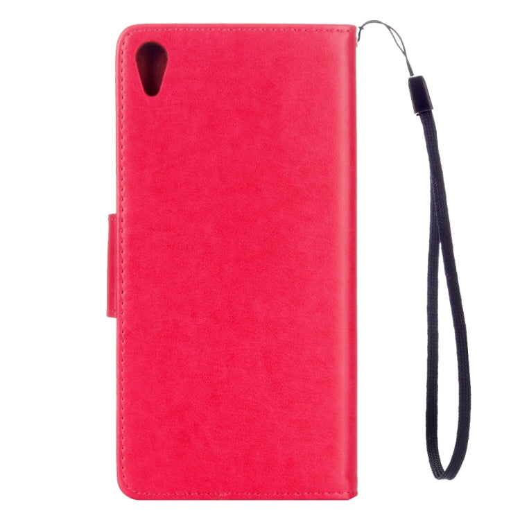 For Sony Xperia XA Ultra Flowers Embossing Horizontal Flip Leather Case with Holder & Card Slots & Wallet & Lanyard