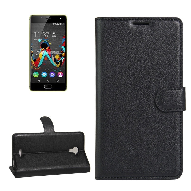 For Wiko U Feel Fab Litchi Texture Horizontal Flip PU Leather Case with Holder & Card Slots & Wallet