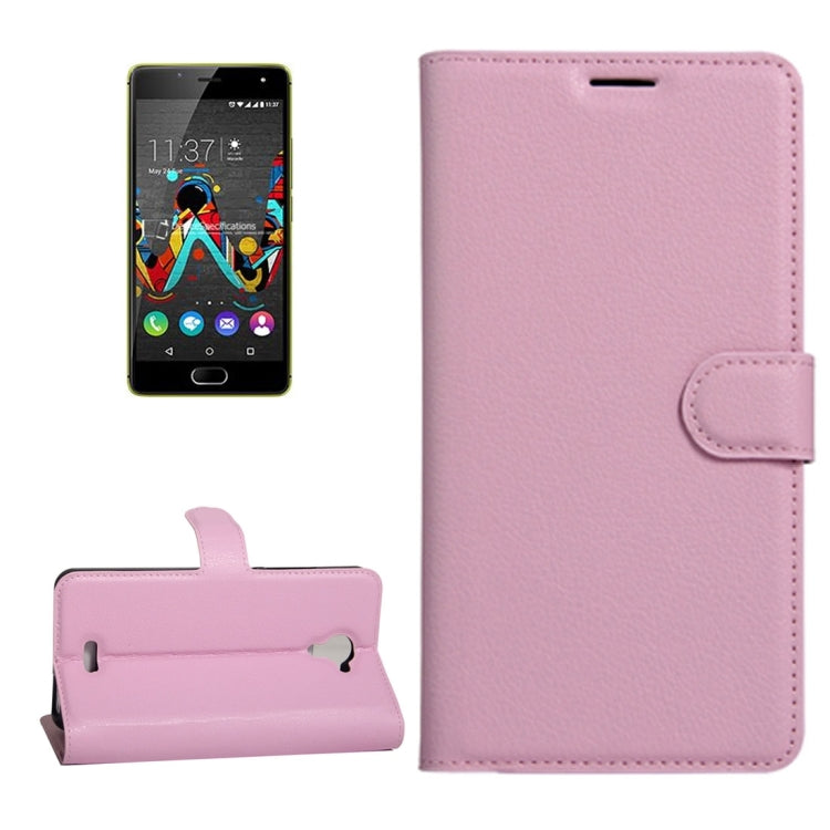 For Wiko U Feel Fab Litchi Texture Horizontal Flip PU Leather Case with Holder & Card Slots & Wallet