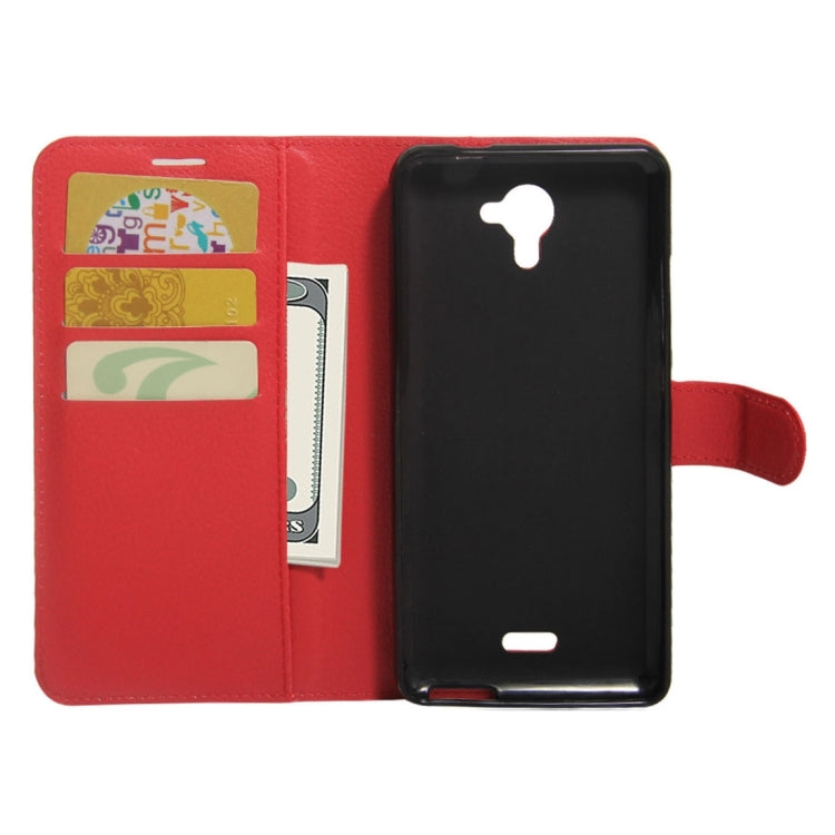 For Wiko U Feel Fab Litchi Texture Horizontal Flip PU Leather Case with Holder & Card Slots & Wallet