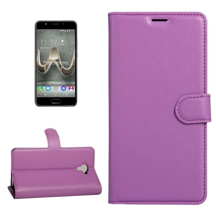 For Wiko U Feel Prime Litchi Texture Horizontal Flip PU Leather Case with Holder & Card Slots & Wallet