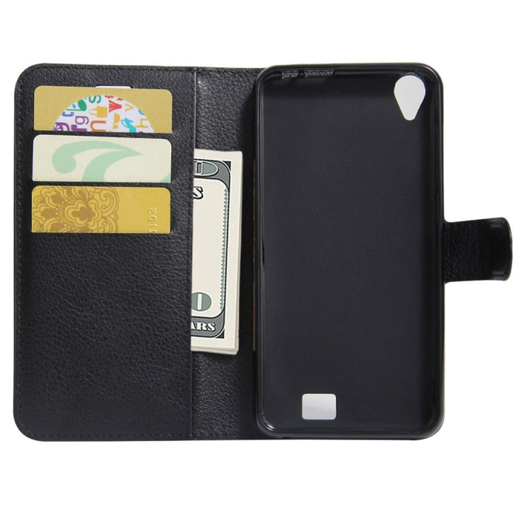 For HOMTOM HT16 Litchi Texture Horizontal Flip PU Leather Case with Holder & Card Slots & Wallet