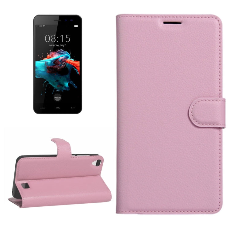 For HOMTOM HT16 Litchi Texture Horizontal Flip PU Leather Case with Holder & Card Slots & Wallet