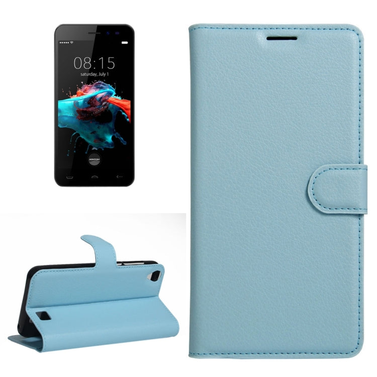 For HOMTOM HT16 Litchi Texture Horizontal Flip PU Leather Case with Holder & Card Slots & Wallet