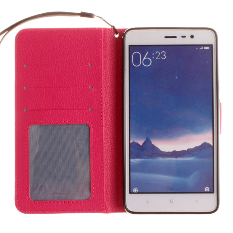 For Xiaomi Redmi Note 3 Litchi Texture Horizontal Flip PU Leather Case with Holder & Card Slots & Wallet & Photo Frame & Lanyard