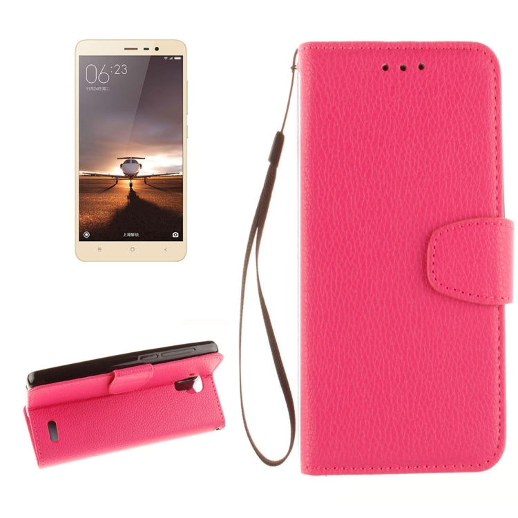 For Xiaomi Redmi Note 3 Litchi Texture Horizontal Flip PU Leather Case with Holder & Card Slots & Wallet & Photo Frame & Lanyard