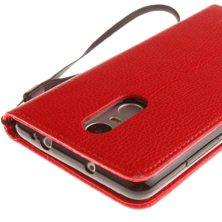 For Xiaomi Redmi Note 3 Litchi Texture Horizontal Flip PU Leather Case with Holder & Card Slots & Wallet & Photo Frame & Lanyard