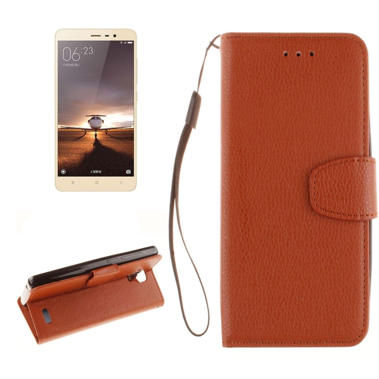 For Xiaomi Redmi Note 3 Litchi Texture Horizontal Flip PU Leather Case with Holder & Card Slots & Wallet & Photo Frame & Lanyard