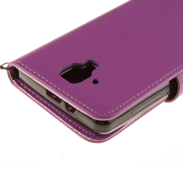 For Lenovo A536 Litchi Texture Horizontal Flip PU Leather Case with Holder & Card Slots & Wallet & Photo Frame & Lanyard