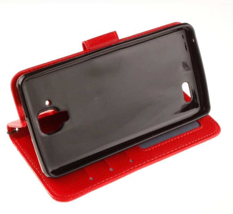 For Lenovo A536 Litchi Texture Horizontal Flip PU Leather Case with Holder & Card Slots & Wallet & Photo Frame & Lanyard