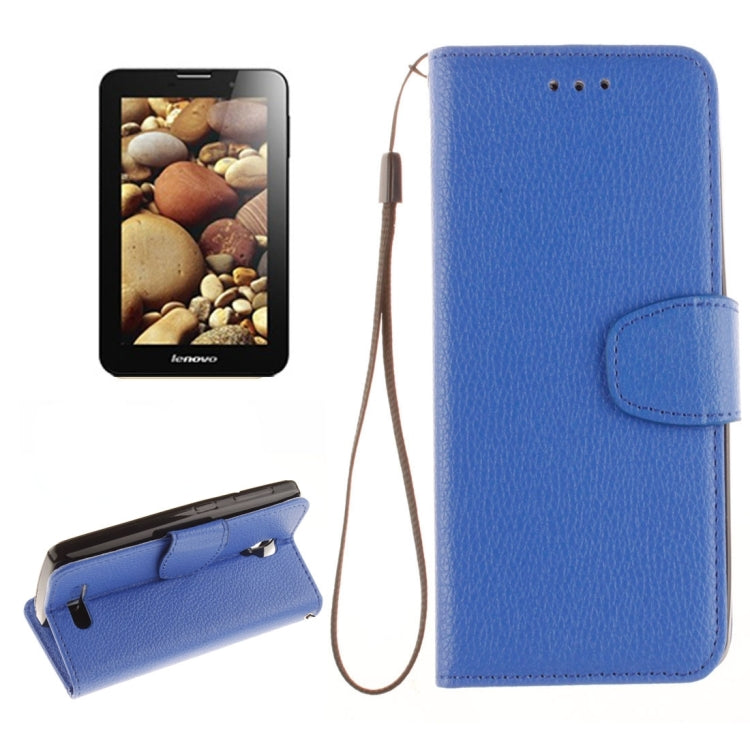 For Lenovo A1000 Litchi Texture Horizontal Flip PU Leather Case with Holder & Card Slots & Wallet & Photo Frame & Lanyard