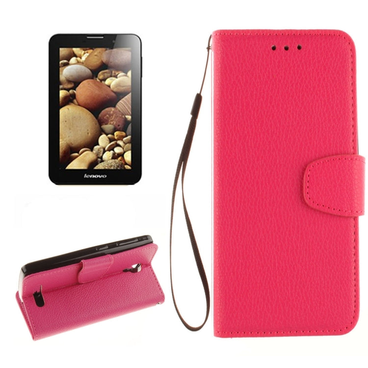 For Lenovo A1000 Litchi Texture Horizontal Flip PU Leather Case with Holder & Card Slots & Wallet & Photo Frame & Lanyard