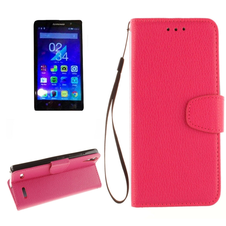 For Lenovo A6000 & K3 Litchi Texture Horizontal Flip PU Leather Case with Holder & Card Slots & Wallet & Photo Frame & Lanyard