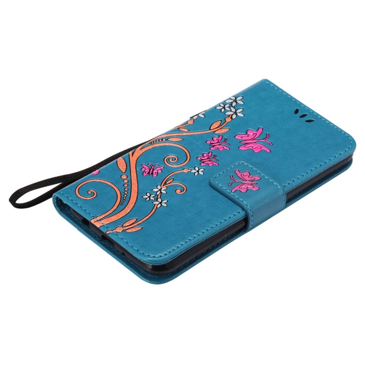 For LG K8 (2017) Painted Butterfly Pattern Horizontal Flip Leather Case with Holder & Card Slots & Wallet & Lanyard