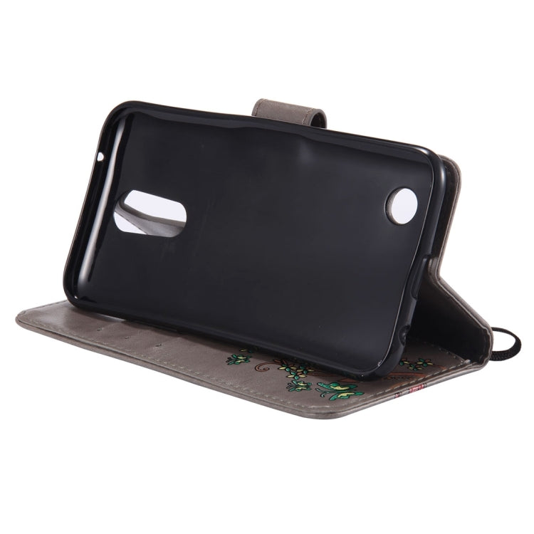 For LG K10 (2017) (US Version) Painted Butterfly Pattern Horizontal Flip Leather Case with Holder & Card Slots & Wallet & Lanyard