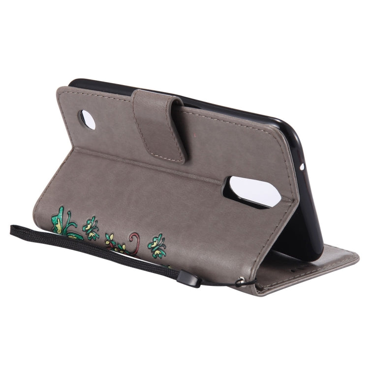 For LG K10 (2017) (US Version) Painted Butterfly Pattern Horizontal Flip Leather Case with Holder & Card Slots & Wallet & Lanyard