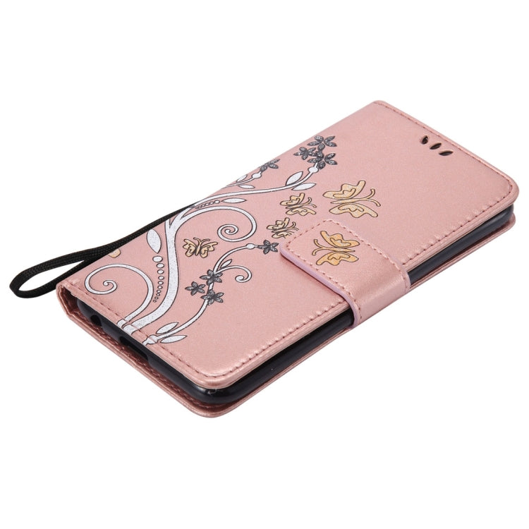 For LG K10 (2017) (US Version) Painted Butterfly Pattern Horizontal Flip Leather Case with Holder & Card Slots & Wallet & Lanyard