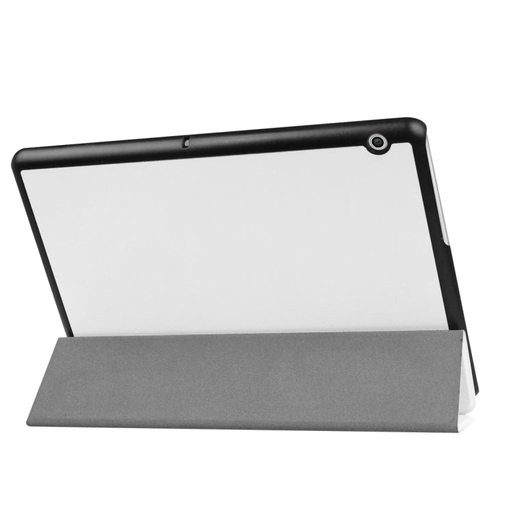 For Huawei MediaPad T3 10 Custer Texture Horizontal Flip Leather Case with Three-folding Holder