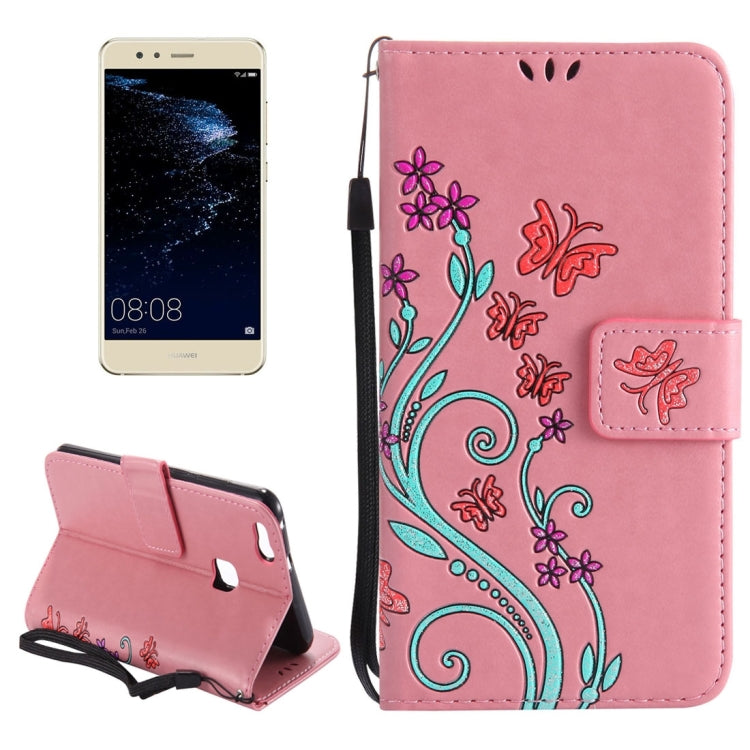 For Huawei P10 Lite Painted Butterfly Pattern Horizontal Flip Leather Case with Holder & Card Slots & Wallet & Lanyard