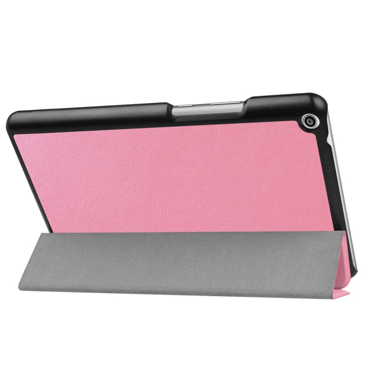 For Huawei MediaPad T3 8.0 Custer Texture Horizontal Flip Leather Case with 3-folding Holder