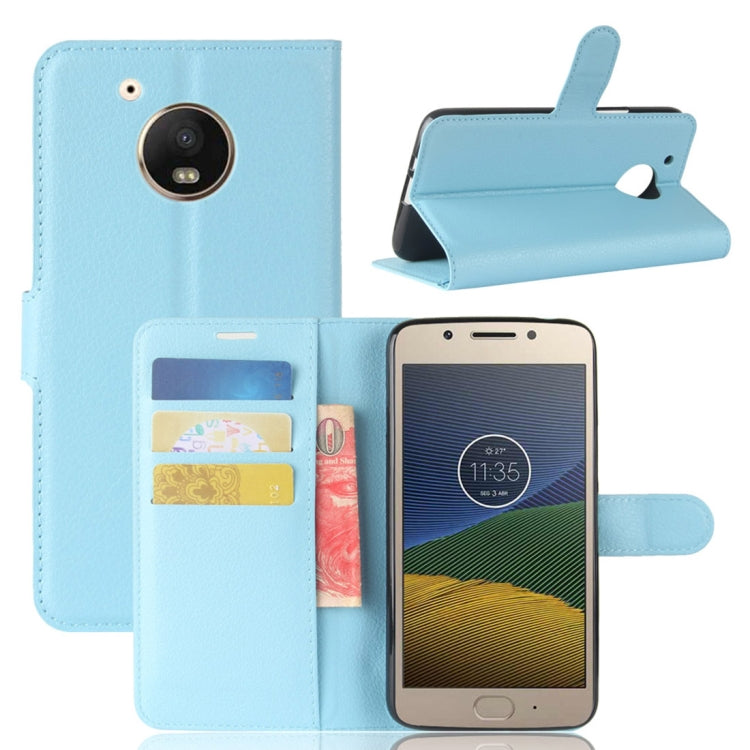 For Motorola Moto E4 Plus (US Version) Litchi Texture Horizontal Flip Leather Case with Holder & Card Slots & Wallet
