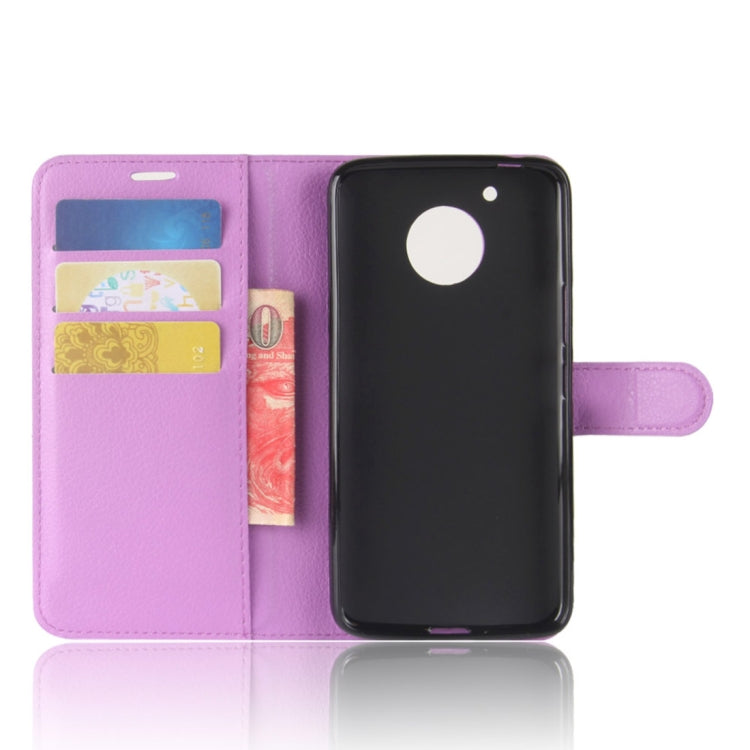 For Motorola Moto E4 Plus (US Version) Litchi Texture Horizontal Flip Leather Case with Holder & Card Slots & Wallet