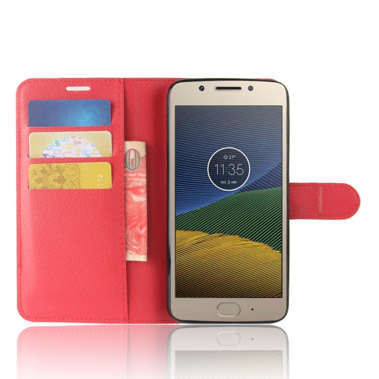 For Motorola Moto E4 Plus (US Version) Litchi Texture Horizontal Flip Leather Case with Holder & Card Slots & Wallet