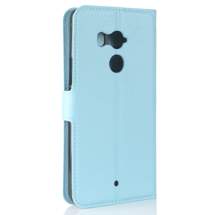 For HTC U11+ Litchi Texture Horizontal Flip Leather Case with Holder & Card Slots & Wallet