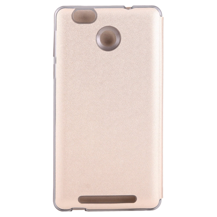 LEAGOO for Shark 1 (MPH0234) Horizontal Flip Leather Case with Call Display ID(Gold)