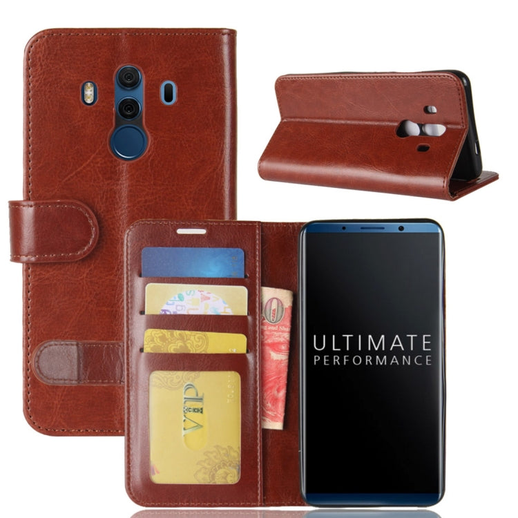 For Huawei Mate 10 Porsche Design & Mate 10 Pro Crazy Horse Texture Horizontal Flip Leather Case with Holder & Card Slots & Wallet