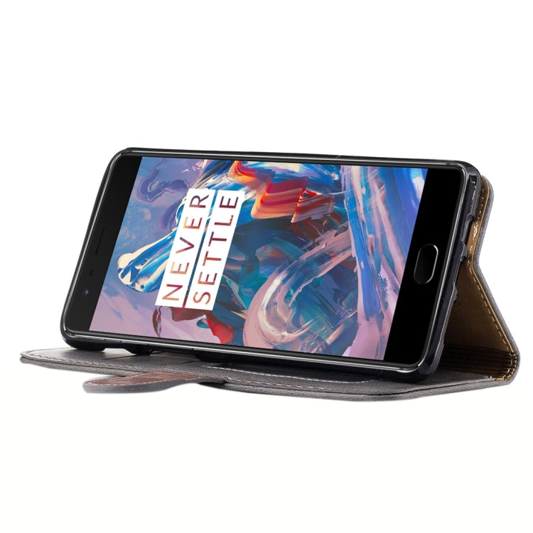 For OnePlus Three Crazy Horse Texture PU Leather Horizontal Flip Leather Case with Holder & Card Slots & Wallet & Photo Frame & Lanyard