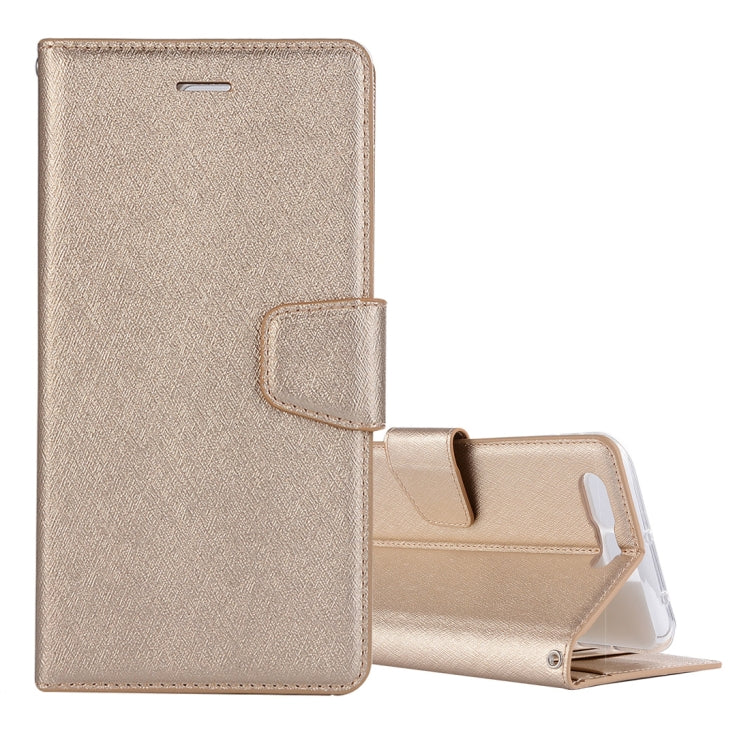 For Asus ZenFone 4 Pro ZS551KL Silk Texture Horizontal Flip Leather Case with Holder & Card Slots & Wallet & Photo Frame(Gold)
