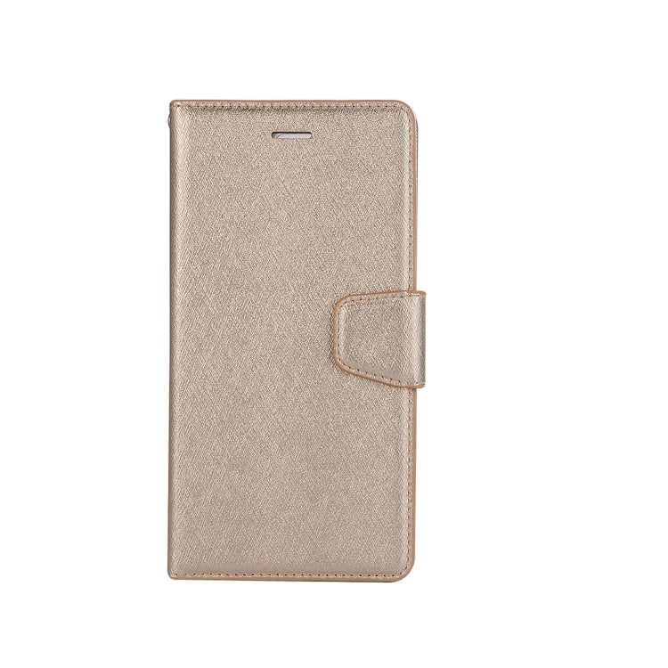 For Asus ZenFone 4 Pro ZS551KL Silk Texture Horizontal Flip Leather Case with Holder & Card Slots & Wallet & Photo Frame(Gold)