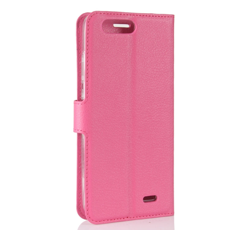 For Blackview P6 Litchi Texture Horizontal Flip Leather Case with Holder & Card Slots & Wallet
