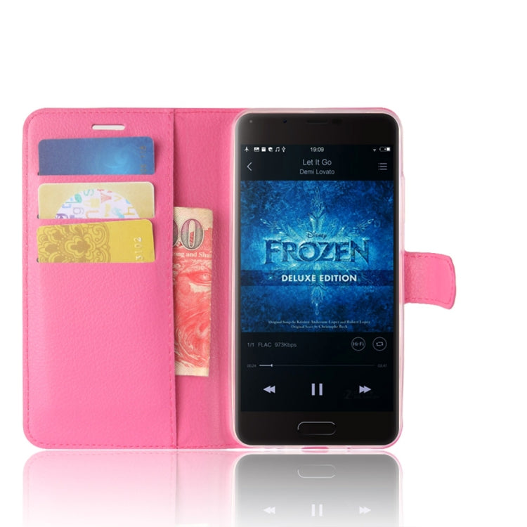 For Blackview P6 Litchi Texture Horizontal Flip Leather Case with Holder & Card Slots & Wallet