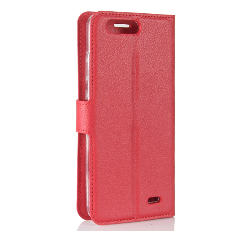 For Blackview P6 Litchi Texture Horizontal Flip Leather Case with Holder & Card Slots & Wallet