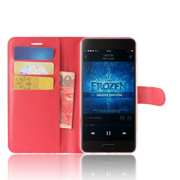 For Blackview P6 Litchi Texture Horizontal Flip Leather Case with Holder & Card Slots & Wallet