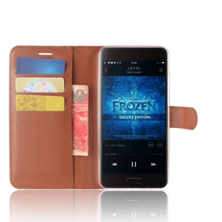 For Blackview P6 Litchi Texture Horizontal Flip Leather Case with Holder & Card Slots & Wallet