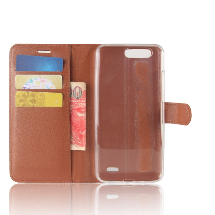 For Blackview P6 Litchi Texture Horizontal Flip Leather Case with Holder & Card Slots & Wallet
