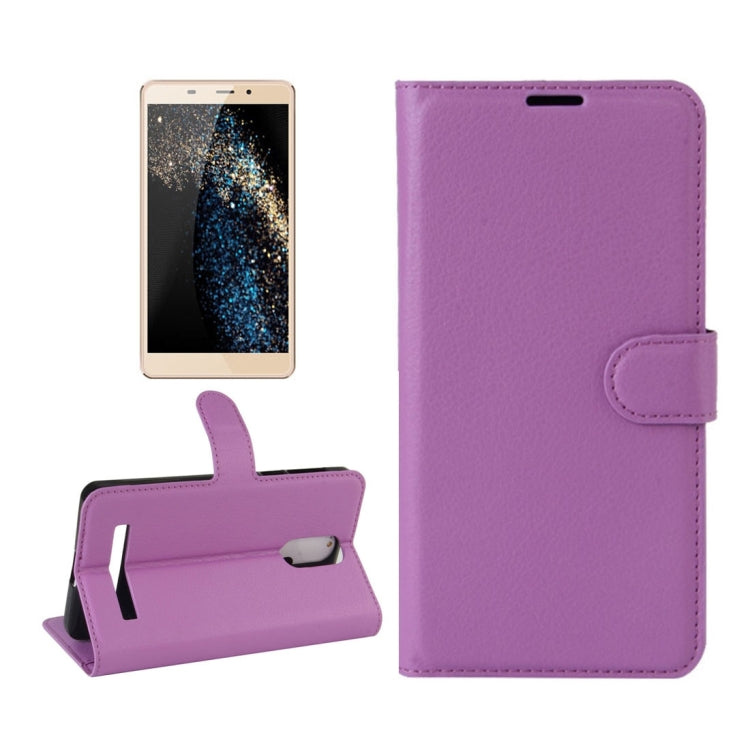 For Leagoo M8 Pro Litchi Texture Horizontal Flip Leather Case with Holder & Card Slots & Wallet
