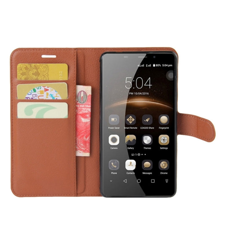 For Leagoo M8 Pro Litchi Texture Horizontal Flip Leather Case with Holder & Card Slots & Wallet