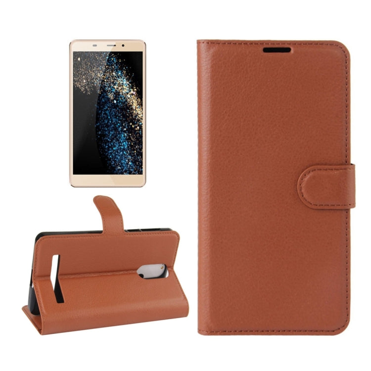 For Leagoo M8 Pro Litchi Texture Horizontal Flip Leather Case with Holder & Card Slots & Wallet