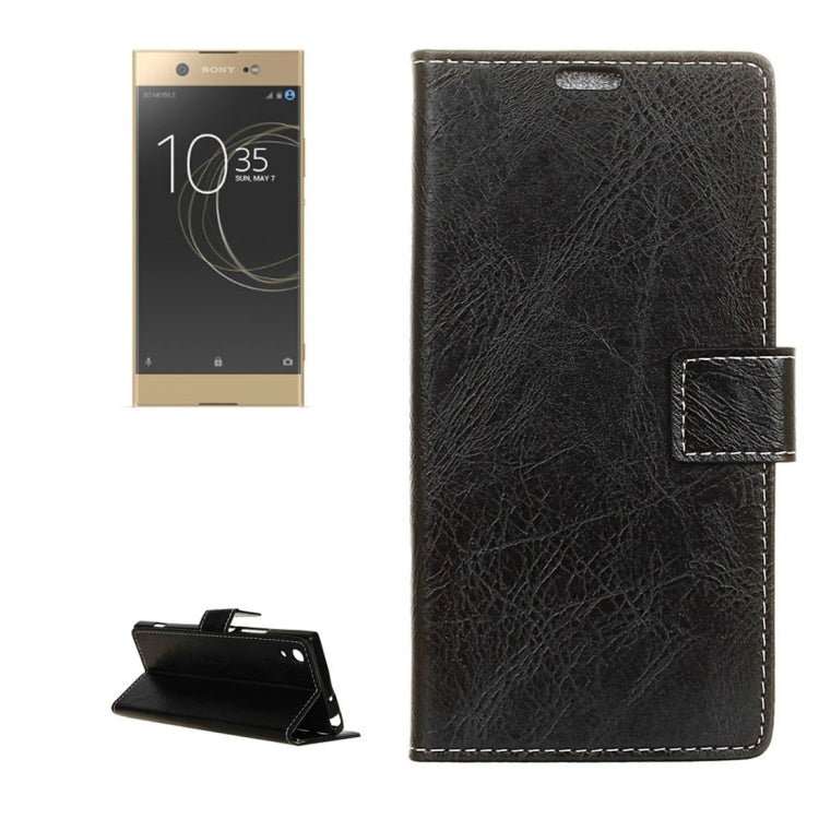 For Sony Xperia XA1 Retro Crazy Horse Texture Horizontal Flip Leather Case with Holder & Card Slots & Wallet & Photo Frame