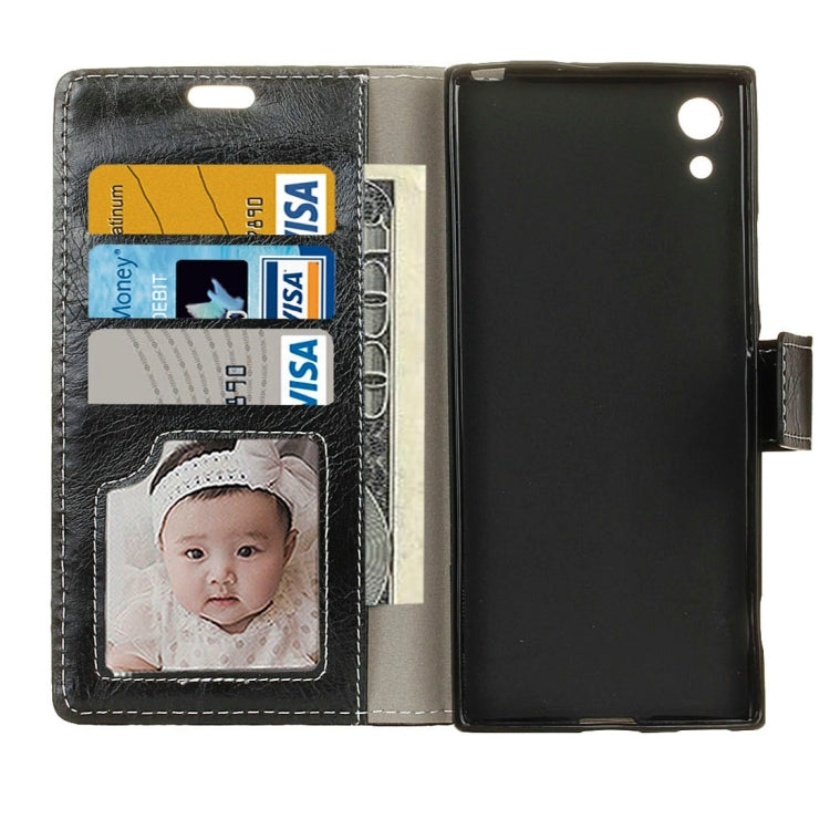 For Sony Xperia XA1 Retro Crazy Horse Texture Horizontal Flip Leather Case with Holder & Card Slots & Wallet & Photo Frame
