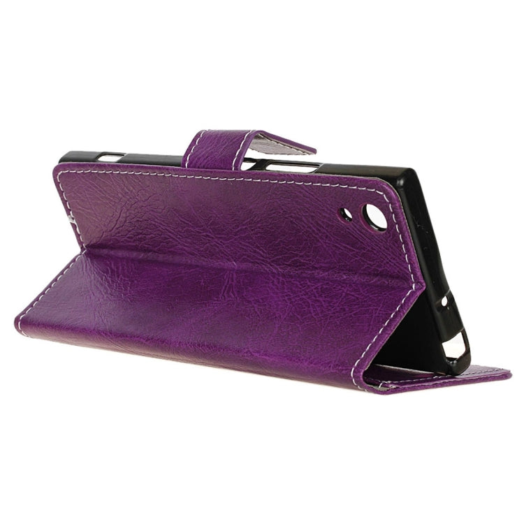 For Sony Xperia XA1 Retro Crazy Horse Texture Horizontal Flip Leather Case with Holder & Card Slots & Wallet & Photo Frame